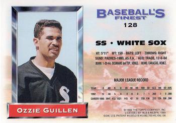 1993 Finest #128 Ozzie Guillen Back