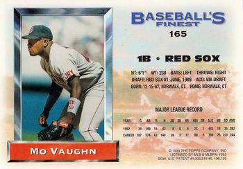 1993 Finest #165 Mo Vaughn Back