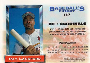 1993 Finest #187 Ray Lankford Back