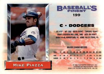 1993 Finest #199 Mike Piazza Back
