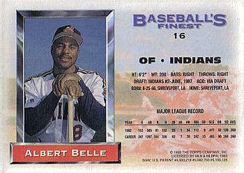 1993 Finest #16 Albert Belle Back