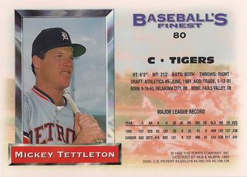 1993 Finest #80 Mickey Tettleton Back