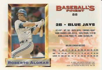 1993 Finest #88 Roberto Alomar Back
