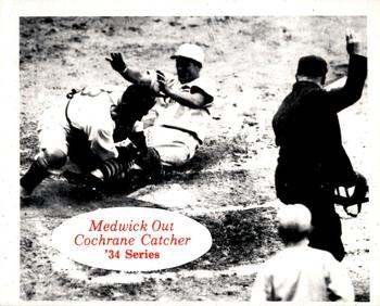 1974 TCMA 1934 St. Louis Cardinals Graybacks #NNO Joe Medwick Out / Mickey Cochrane Catcher Front