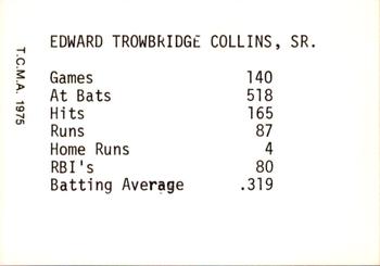 1975 TCMA 1919 Chicago White Sox Glossy #NNO Eddie Collins Back