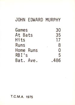 1975 TCMA 1919 Chicago White Sox Glossy #NNO Eddie Murphy Back