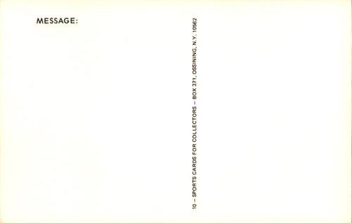 1970 SCFC Old Timer Postcard Series #NNO Joe DiMaggio Back