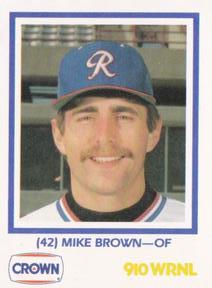 1987 Richmond Braves #NNO Mike Brown Front