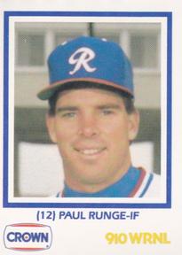 1987 Richmond Braves #NNO Paul Runge Front