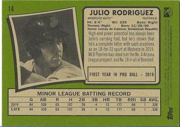 2020 Topps Heritage Minor League #14 Julio Rodriguez Back