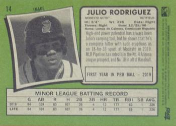 2020 Topps Heritage Minor League #14 Julio Rodriguez Back