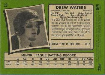 2020 Topps Heritage Minor League #20 Drew Waters Back