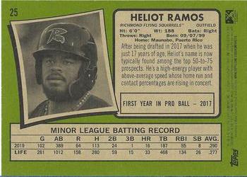 2020 Topps Heritage Minor League #25 Heliot Ramos Back
