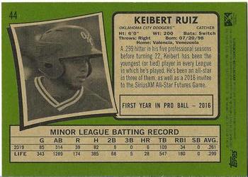 2020 Topps Heritage Minor League #44 Keibert Ruiz Back