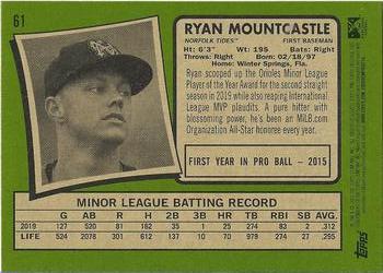 2020 Topps Heritage Minor League #61 Ryan Mountcastle Back