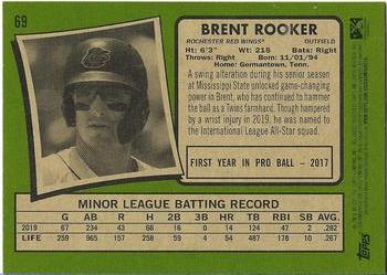 2020 Topps Heritage Minor League #69 Brent Rooker Back