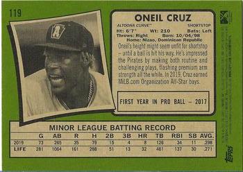 2020 Topps Heritage Minor League #119 Oneil Cruz Back
