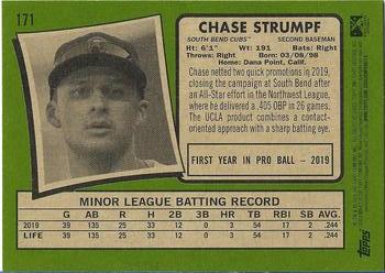 2020 Topps Heritage Minor League #171 Chase Strumpf Back