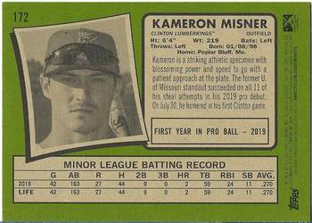 2020 Topps Heritage Minor League #172 Kameron Misner Back