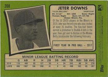 2020 Topps Heritage Minor League #208 Jeter Downs Back