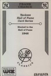 1992 The Wiz New York Yankees Hall of Famers #NNO Frank Chance Back