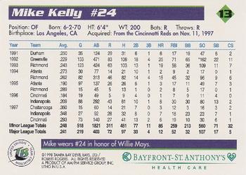 1998 Tampa Bay Devil Rays Stadium Set #13 Mike Kelly Back