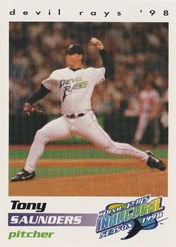 1998 Tampa Bay Devil Rays Stadium Set #22 Tony Saunders Front