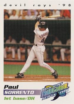 1998 Tampa Bay Devil Rays Stadium Set #24 Paul Sorrento Front