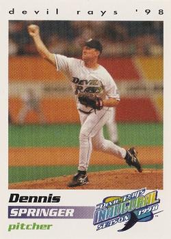 1998 Tampa Bay Devil Rays Stadium Set #25 Dennis Springer Front