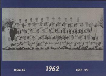 1993 The Wiz New York Mets 30 Years of Team Photos #NNO 1962 Front