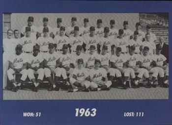 1993 The Wiz New York Mets 30 Years of Team Photos #NNO 1963 Front