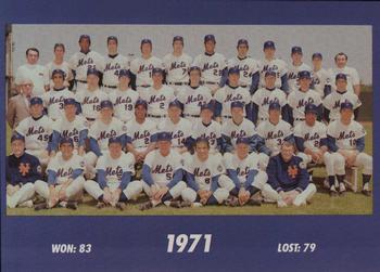 1993 The Wiz New York Mets 30 Years of Team Photos #NNO 1971 Front