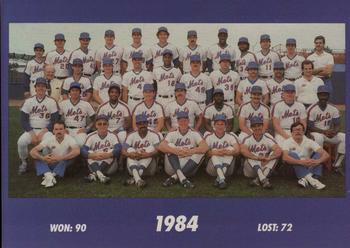 1993 The Wiz New York Mets 30 Years of Team Photos #NNO 1984 Front