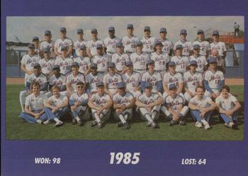 1993 The Wiz New York Mets 30 Years of Team Photos #NNO 1985 Front