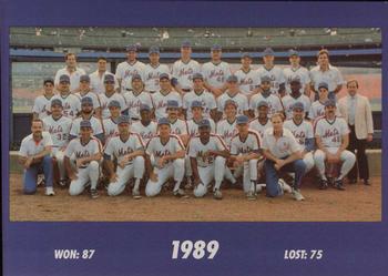 1993 The Wiz New York Mets 30 Years of Team Photos #NNO 1989 Front