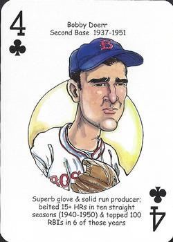 2015 Hero Decks Boston Red Sox Baseball Heroes Playing Cards #4♣️ Bobby Doerr Front