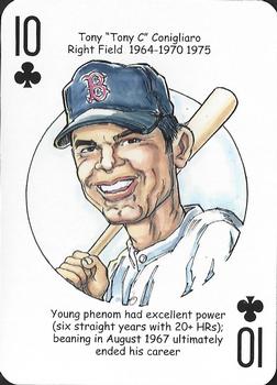 2015 Hero Decks Boston Red Sox Baseball Heroes Playing Cards #10♣️ Tony Conigliaro Front