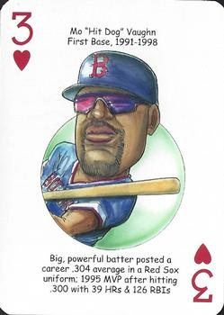 2015 Hero Decks Boston Red Sox Baseball Heroes Playing Cards #3♥️ Mo Vaughn Front