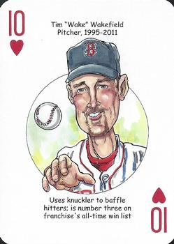 2015 Hero Decks Boston Red Sox Baseball Heroes Playing Cards #10♥️ Tim Wakefield Front