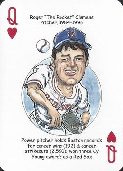 2015 Hero Decks Boston Red Sox Baseball Heroes Playing Cards #Q♥️ Roger Clemens Front