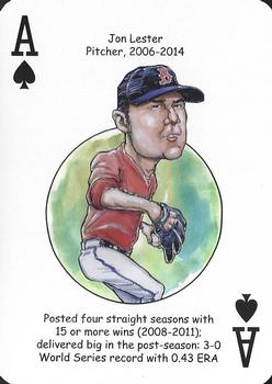 2015 Hero Decks Boston Red Sox Baseball Heroes Playing Cards #A♠️ Jon Lester Front