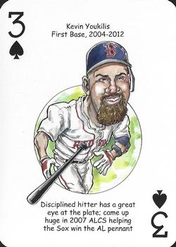 2015 Hero Decks Boston Red Sox Baseball Heroes Playing Cards #3♠️ Kevin Youkilis Front