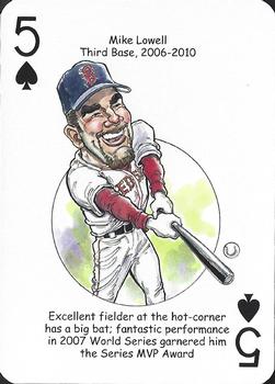 2015 Hero Decks Boston Red Sox Baseball Heroes Playing Cards #5♠️ Mike Lowell Front