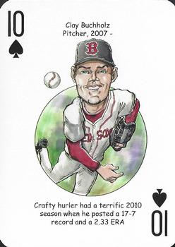 2015 Hero Decks Boston Red Sox Baseball Heroes Playing Cards #10♠️ Clay Buchholz Front