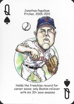 2015 Hero Decks Boston Red Sox Baseball Heroes Playing Cards #Q♠️ Jonathan Papelbon Front
