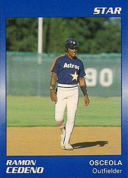 1989 Star Osceola Astros - Platinum #4 Ramon Cedeno Front