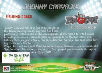 2019 Grandstand Fort Wayne TinCaps #NNO Jhonny Carvajal Back