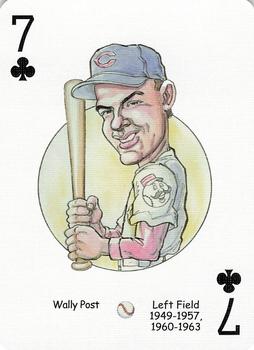 2006 Hero Decks Cincinnati Reds Baseball Heroes Playing Cards #7♣ Wally Post Front