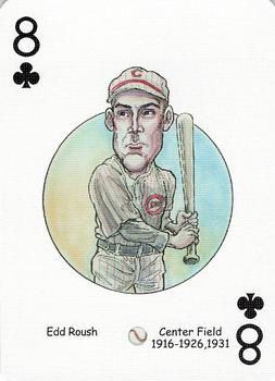 2006 Hero Decks Cincinnati Reds Baseball Heroes Playing Cards #8♣ Edd Roush Front