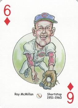 2006 Hero Decks Cincinnati Reds Baseball Heroes Playing Cards #6♦ Roy McMillan Front